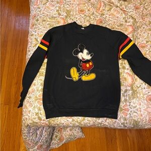 Disney Black Crewneck Sweater with Mickey Mouse